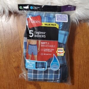 Hanes Men's Plaid Tagless Boxers - 5 Pack